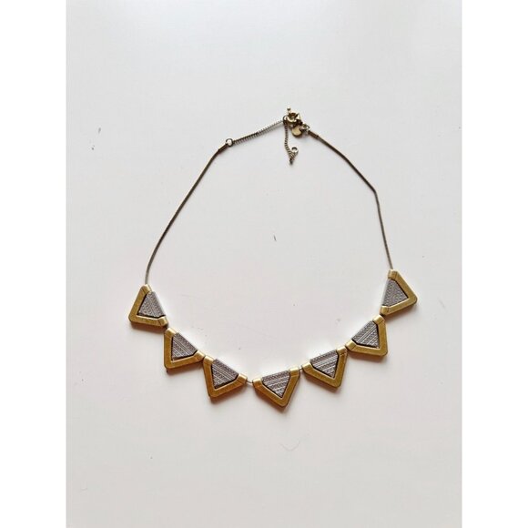 MADEWELL Brass Silver Triangle Cluster Princess Necklace - Picture 4 of 9